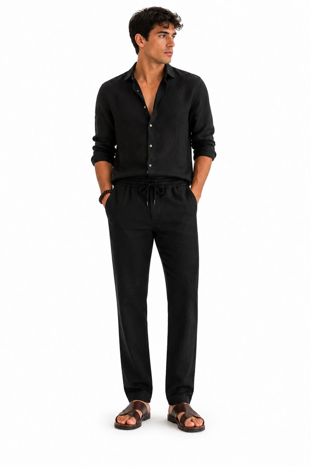 Santorini - Pantalón de lino premium