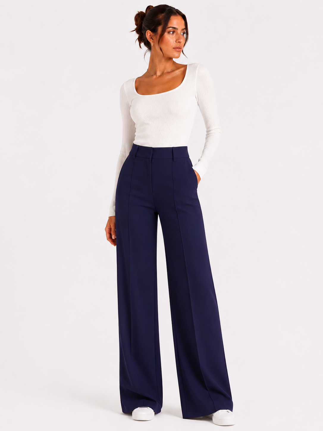 Aria - Pantalón de pierna ancha